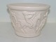 Hjorth keramikHvid urtepotte med jægere til hest