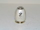 Danish Sterling silverSmall pepper shaker with white enamel