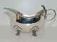 SilverGravy boat in heavy quality with flower handle and on four feet