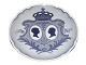 Stor Royal Copenhagen Mindeplatte fra 1923Kong Christian X's og Dronning Alexandrines sølvbryllup