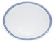 Blå VifteOval serveringsbakke 37,8 cm,