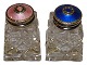 NorwaySalt- and pepper shaker with sterling silver and enamel