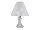 HolmegaardSmall white glass Michelle table lamp with Le Klint shade