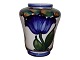 AluminiaVase med blå blomst