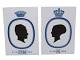 Royal CopenhagenSkilte med Prinsesse Margrethe og Prins Henrik fra 1966