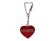 MEKA sterling silverKey chain "GIV DIG TID" with red enamel
