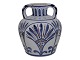 Hjorth keramikVase med blå dekoration
