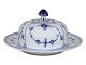 Blue Fluted Half LaceLidded bowl with under plate for butter