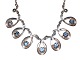 Herman Siersbøl
Sterling silver necklace with blue stones from 
1970-1980