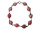 Danish Sterling silver
Children's bracelet with red enamel lady bugs