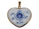 Blue Traditional
Heart pendant with gold edge