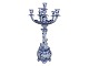 Blue Fluted Full Lace
Large six-armed candle candlelight holder