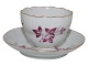 Royal Copenhagen 
Kaffekop med purpur dekoration fra 1890