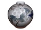 Bing & Grondahl, Round vase with white flower branches and a butterfly