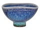 Gustavsberg Studio Sverige keramikMiniature Berndt Friberg skål med blå aniara glasur