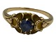 Georg Jensen 14 karat guldring med blå safir fra 1933-1944 - Str. 61