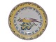 KellinghusenLarge round plater with bird 19th century