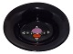 Bjørn Wiinblad ceramicsOval unique bowl with purple and orange decoration from 1961